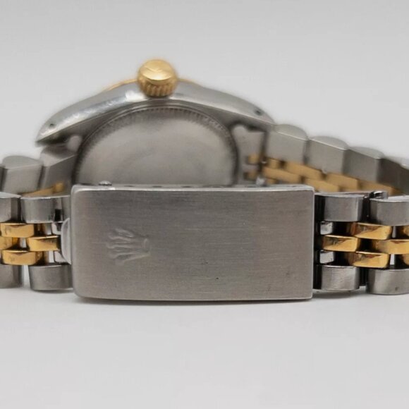 MINT ROLEX OYSTER PERPETUAL Ladies 18k Yellow Gold SS Watch SERVICED - Picture 4 of 7